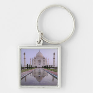 the Taj Mahal perfectly reflected in the pool in Key Ring