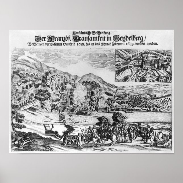 The taking and destruction of Heidelberg by Poster (Front)