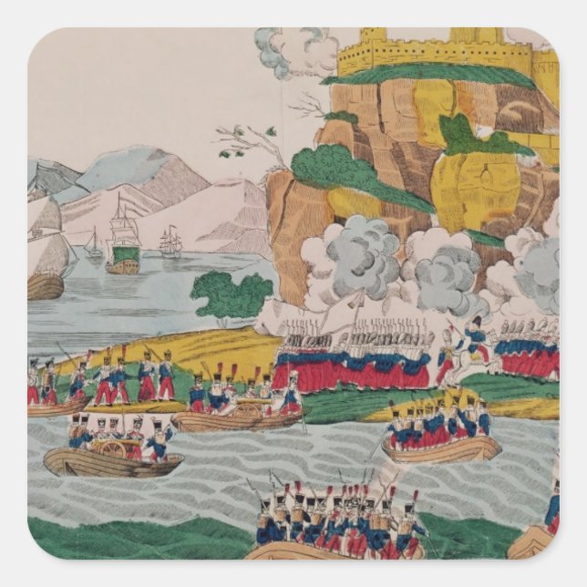 The Taking of Algiers by the French Square Sticker (Front)