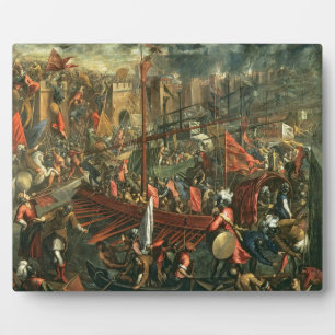 The Taking of Constantinople (oil on canvas) Plaque