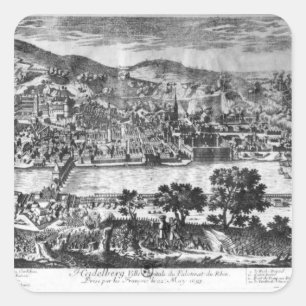 The taking of Heidelberg on 22th May 1693 Square Sticker