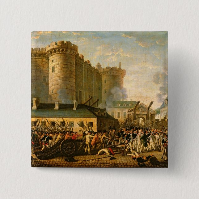 The Taking of the Bastille, 14 July 1789 15 Cm Square Badge (Front)