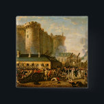 The Taking of the Bastille, 14 July 1789 15 Cm Square Badge<br><div class="desc">French School's The Taking of the Bastille,  14 July 1789 located at the Chateau de Versailles,  France. The The Taking of the Bastille,  14 July 1789 was created around 1789 AD.</div>