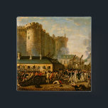 The Taking of the Bastille, 14 July 1789 15 Cm Square Badge<br><div class="desc">French School's The Taking of the Bastille,  14 July 1789 located at the Chateau de Versailles,  France. The The Taking of the Bastille,  14 July 1789 was created around 1789 AD.</div>