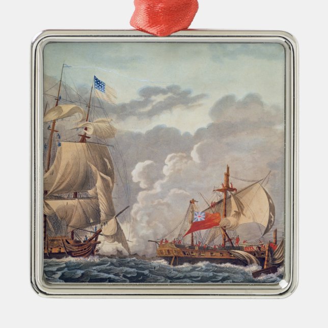 The Taking of the English Vessel 'The Java' Metal Tree Decoration (Front)