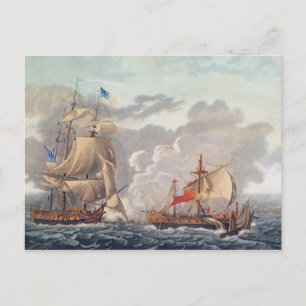 The Taking of the English Vessel 'The Java' Postcard