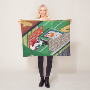The Tale of Genji, Tawaraya Sotatsu Fleece Blanket