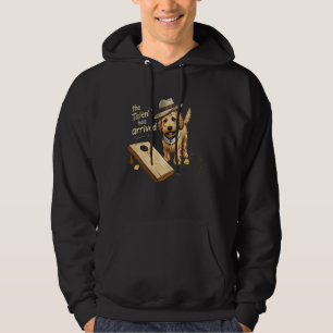 The Talent Has Arrived Funny Cornhole Goldendoodle Hoodie