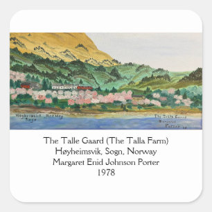 The Talle Gaard (The Talla Farm) '78 MEJP Square Sticker