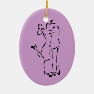 The Tango Dancers customisable Ceramic Ornament