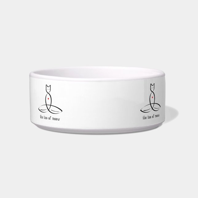 The Tao Of Meow - Fancy style text. Bowl (Front)