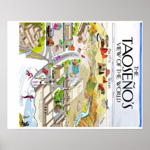 The Taoseño's View of the World Poster