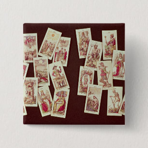 The tarot cards of the Major Arcana 15 Cm Square Badge