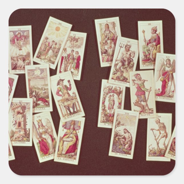 The tarot cards of the Major Arcana Square Sticker (Front)