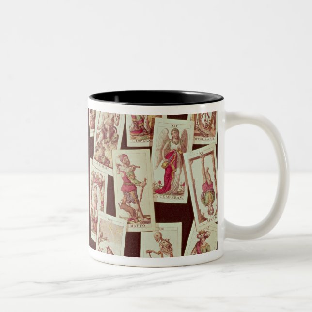 The tarot cards of the Major Arcana Two-Tone Coffee Mug (Right)