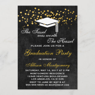 The Tassel Was Worth The Hassel Grad Invitation