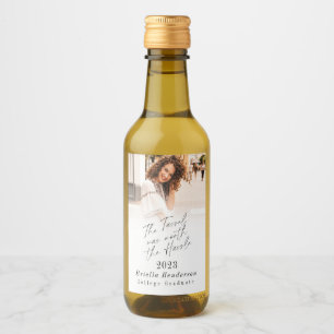 The Tassel was worth the Hassle Graduation Mini Wine Label