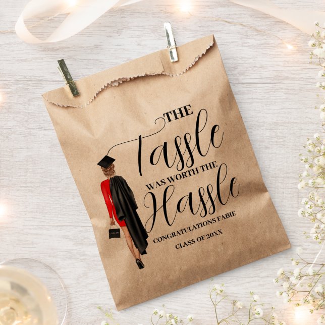 The tassle worth the hassle graduation party Favou Favour Bag (Clipped)