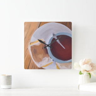 The Taste of Warmth Square Wall Clock