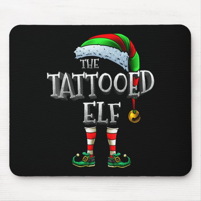 The Tattooed Elf Matching Family Tattooed Christma Mouse Pad (Front)