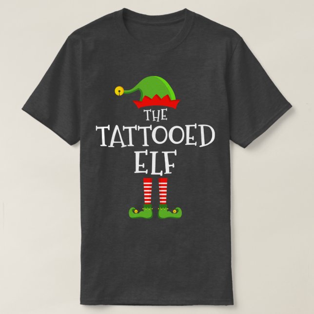 The tattooed funny christmas matching family pajam T-Shirt (Design Front)