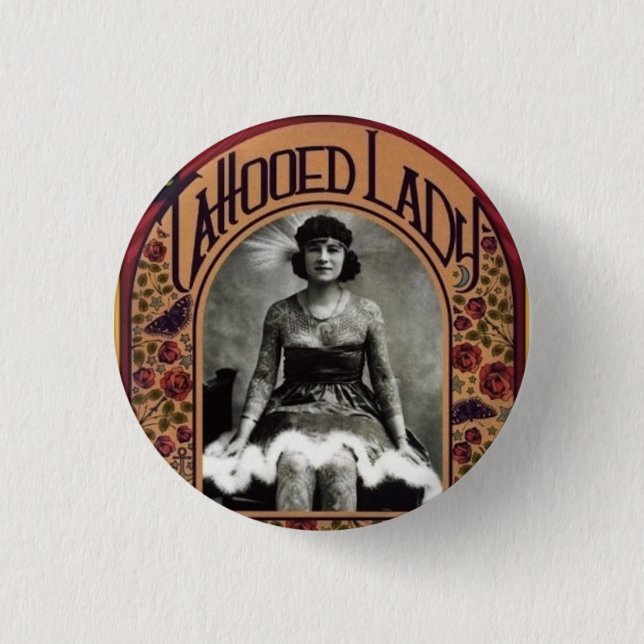 The Tattooed Lady 3 Cm Round Badge (Front)