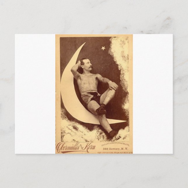 The Tattooed Man In The Moon Postcard (Front)
