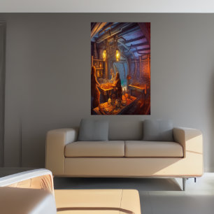 The Tavern downtown   AI Art Poster