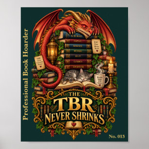 The TBR Never Shrinks Book Dragon Society Poster