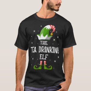 The Tea Drinking Elf Family Matching Christmas T-Shirt