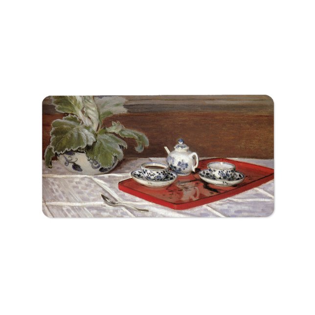 The Tea Set by Claude Monet Label (Front)