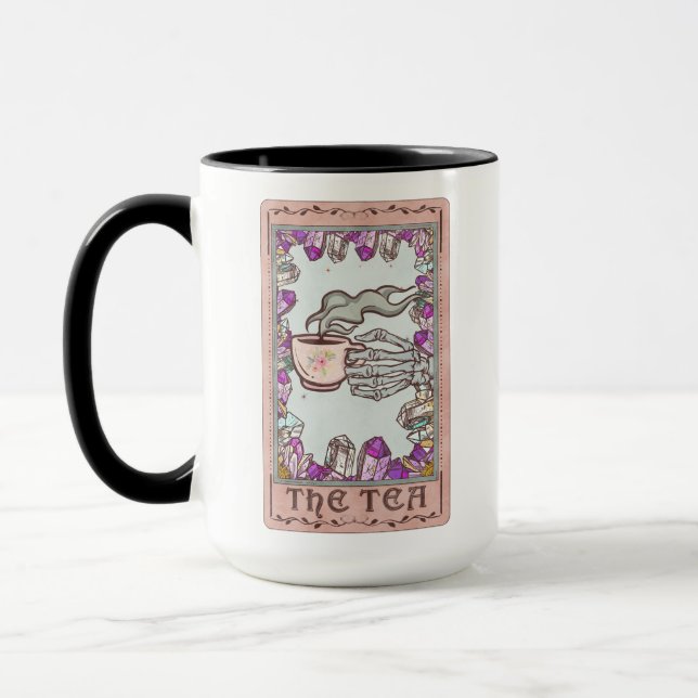 The Tea Tarot Card Crystal Funny Skeleton Mug (Left)