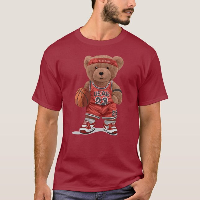 The Teddy Bear Slam Dunker T-Shirt (Front)