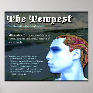 The Tempest Alliteration Poster