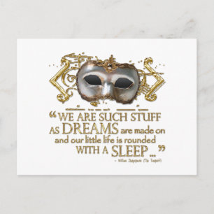 The Tempest Quote (Gold Version) Postcard