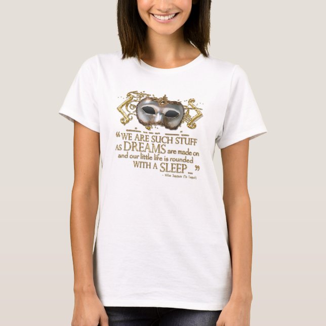 The Tempest Quote (Gold Version) T-Shirt (Front)
