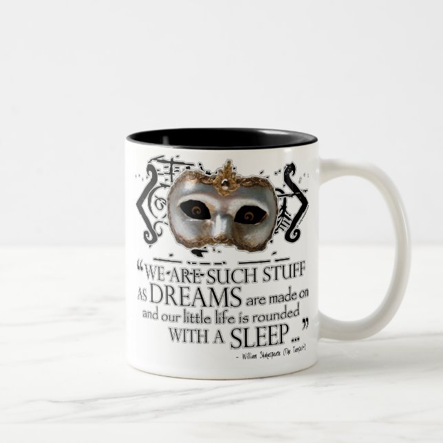 The Tempest Quote Two-Tone Coffee Mug (Right)