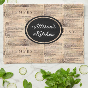 The Tempest Shakespeare Personalised Kitchen Towel