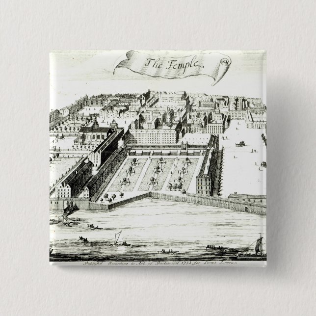 The Temple 15 Cm Square Badge (Front)