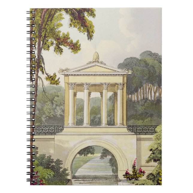 The Temple Bridge, from Ackermann's 'Repository of Notebook (Front)