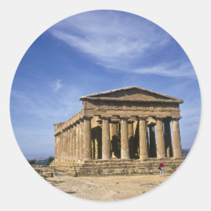 The Temple of Concordia in Agrigento,Italy Classic Round Sticker