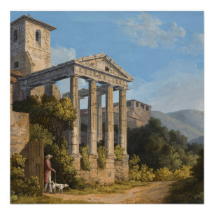 The Temple of Hercules ,Famous Painting Poster