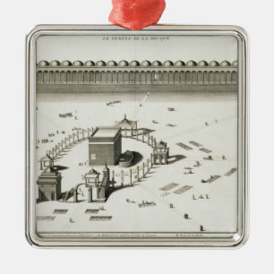 The Temple of Mecca (engraving) Metal Tree Decoration