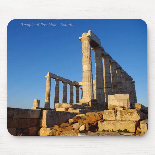 The temple of Poseidon in Sounio Mouse Pad (Front)