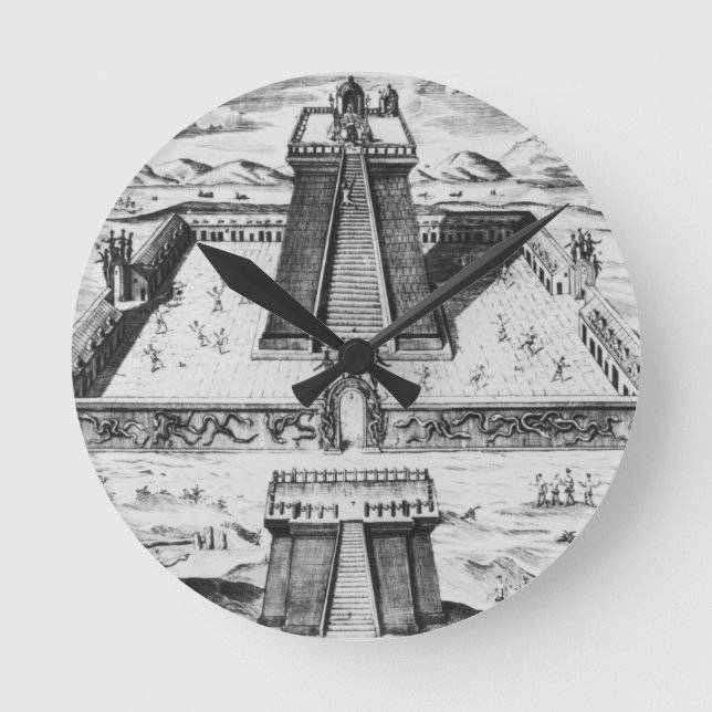 The Templo Mayor at Tenochtitlan Round Clock (Front)
