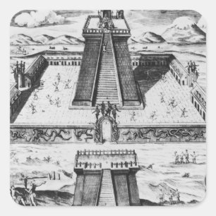 The Templo Mayor at Tenochtitlan Square Sticker