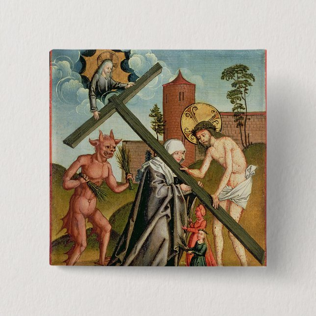The Temptation of a Saint 15 Cm Square Badge (Front)