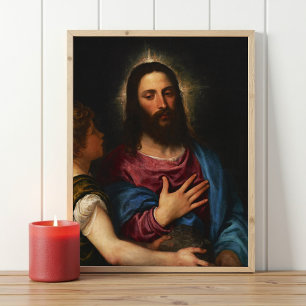 The Temptation of Christ, Titian, Religious Poster