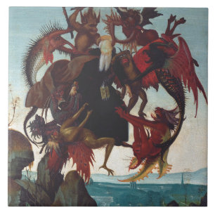 The Temptation of Saint Anthony by Michelangelo Ceramic Tile
