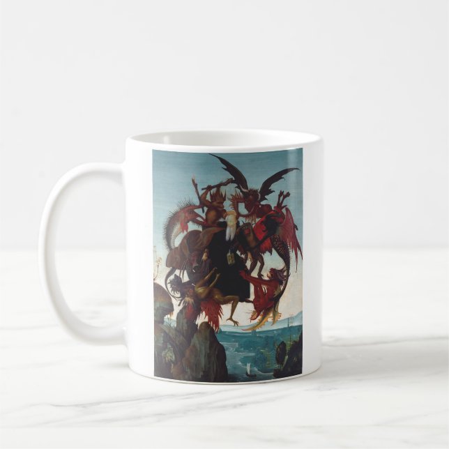 The Temptation of Saint Anthony by Michelangelo Coffee Mug (Left)